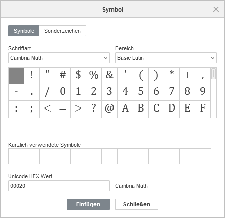 Symbolrandleiste