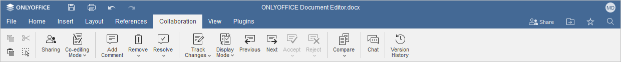 Collaboration tab