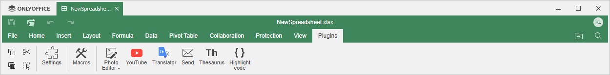 Plugins tab