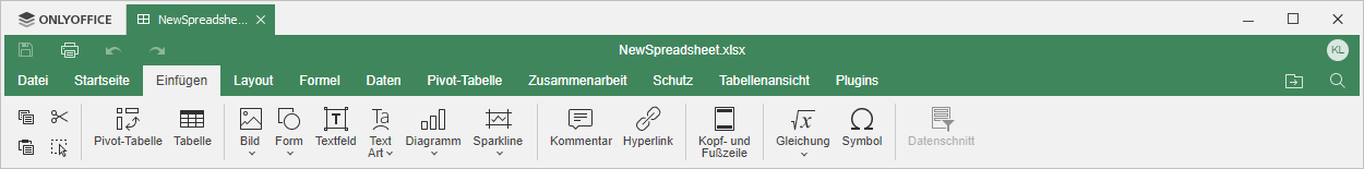 Registerkarte Einfügen