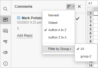 Sort comments
