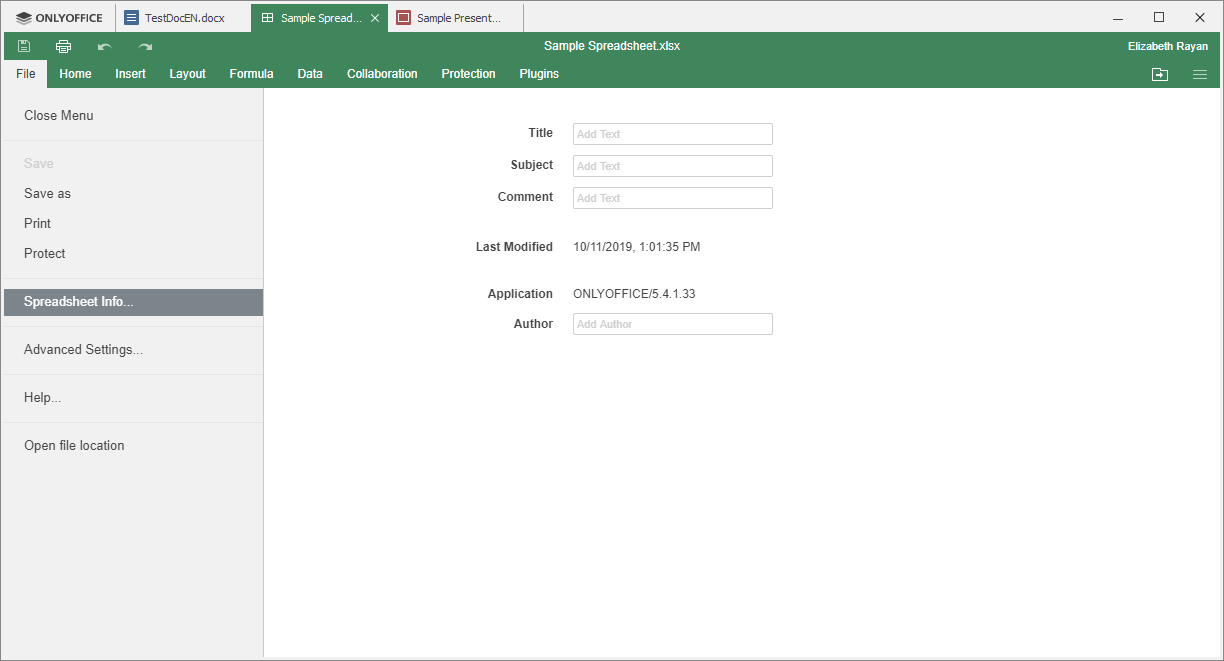 File tab