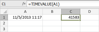 Funzione TIMEVALUE