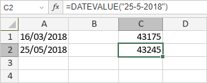 Fonction DATEVALUE