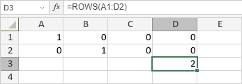 Fonction ROWS