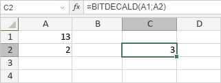 Fonction BITDECALD