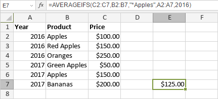 AVERAGEIFS Function