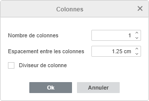 Colonnes personnalisées