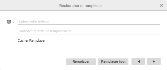 Fenêtre Rechercher et remplacer