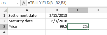 TBILLYIELD Function