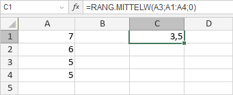 RANG.MITTELW-Funktion