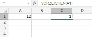 VORZEICHEN-Funktion: POSITIV