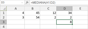 Función MEDIANA