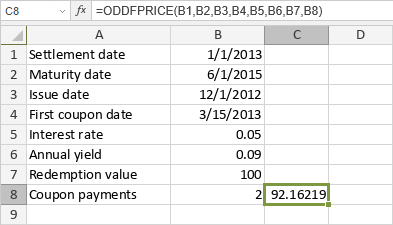 ODDFPRICE Function