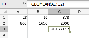 Fonction GEOMEAN