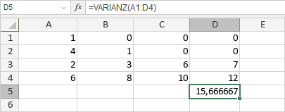 VARIANZ-Funktion