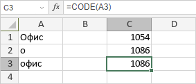 Функция CODE
