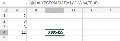 HYPGEOM.VERT-Funktion