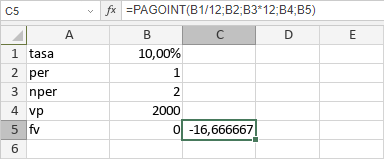 Función PAGOINT