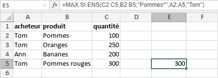 Fonction MAX.SI.ENS