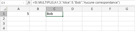 Fonction SI.MULTIPLE