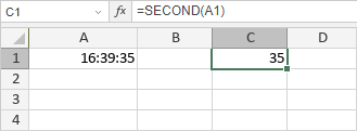 Функция SECOND