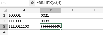 Fonction BINHEX