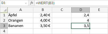 WERT-Funktion