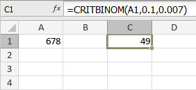 Fonction CRITBINOM