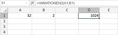 VARIATIONEN2-Funktion