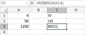 RÖMISCH-Funktion