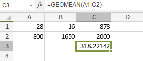 GEOMEAN Function