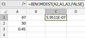 Funzione BINOMDIST