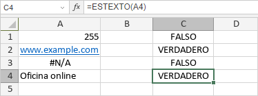 Función ESTEXTO