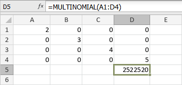 MULTINOMIAL Function