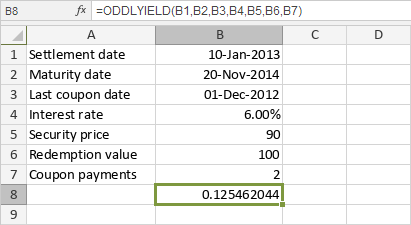 ODDLYIELD Function