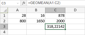 Fonction GEOMEAN