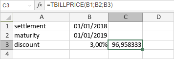 Fonction TBILLPRICE