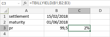 Fonction TBILLYIELD