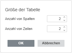 Benutzerdefinierte Tabelle