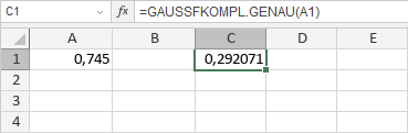 GAUSSFKOMPL.GENAU-Funktion