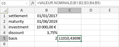 Fonction VALEUR.NOMINALE