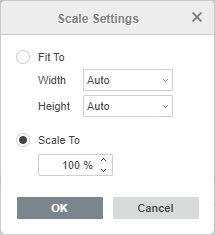 Scale Settings window