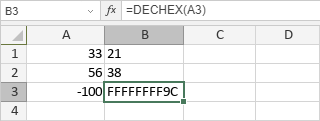 Fonction DECHEX