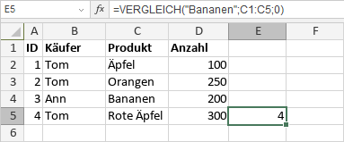 VERGLEICH-Funktion