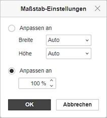 Maßstab-Einstellungen