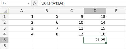 VAR.P-Funktion