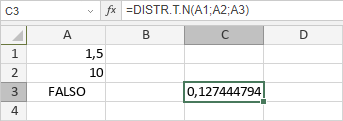 Función DISTR.T.N