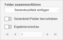 Gruppe Seriendruckfelder