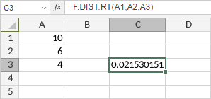 F.DIST.RT Function